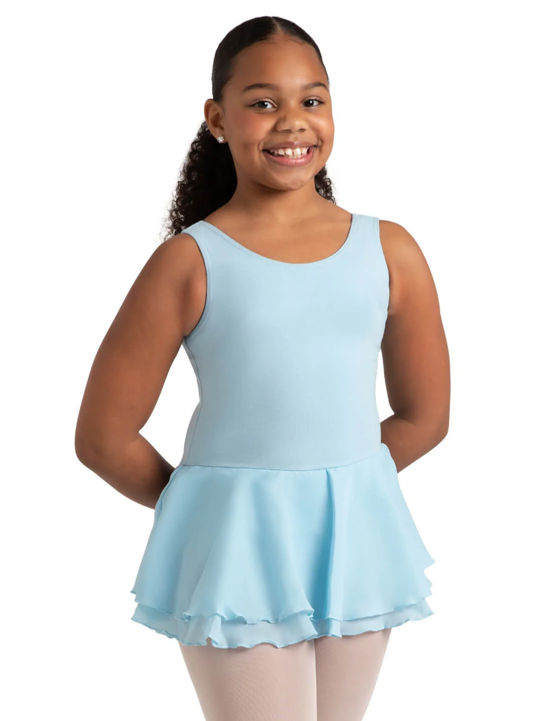 Double Layer Skirt Tank Dress - Girls - Image 15